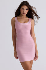 baby pink bandage mini dress