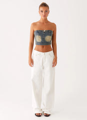 Not Like Us Denim Top - Vintage