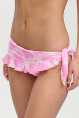 Farah Satin Swim Skirt - Tropical Pink Polka Dot