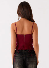 Tallie Corset Top - Red