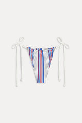 Tia Striped Skimpy Bikini Bottom - St. Tropez Stripe