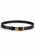 Gianelli Belt - Croc Belt in Black