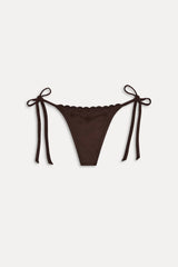 Mackenzie Suede String Bikini Bottom - Desert Suede
