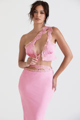pink floaty cropped top