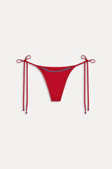 Mackenzie Beaded Cheeky Bikini Bottom - Havana