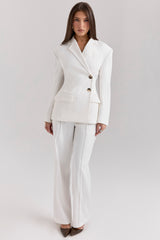 white hourglass blazer