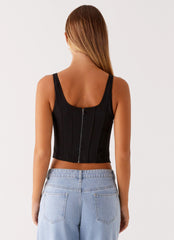 Narelle Corset Top - Black