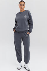 slate fleece back jogging trousers