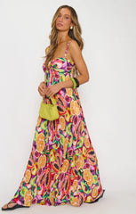 Kaya Maxi Dress ~ Fruit Slices