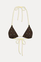 Nick Reversible Satin Bikini Top - Honey Bug