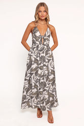 Bray Midi Dress - Vineyard Green