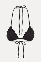 Tidal Skimpy Halter Bikini Top - Black