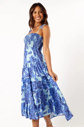 Amarie Midi Dress - Blue