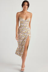 peony print midi sundress