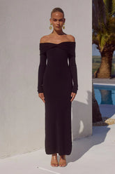 AIRILIE MIDI DRESS - BLACK