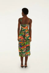 Multicolor Fish Sea Sleeveless Midi Dress