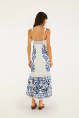 Off-White Beautiful Nature Eyelet Midi Dress