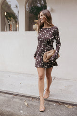Amity Mini Dress - Brown Floral
