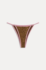 Luna Satin Bikini Bottom - Vintage Cheetah