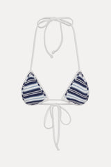 x JENNIE Nick Knit Bikini Top - Arctic Stripe