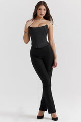black lace back corset