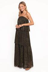 Bloom Strapless Maxi Dress - Black
