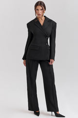 black hourglass blazer