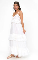 Freya Maxi Dress ~ White Voile