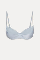 Austin Satin Underwire Bikini Top - Frosting