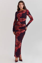 romantic floral maxi dress