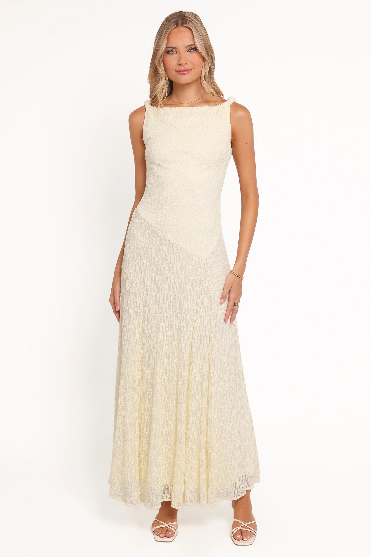 Kirsten Lace Maxi Dress - Yellow