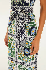 Black Manoela Belted Knit Midi Dress