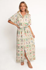 James Button Through Maxi Dress - Flower Market