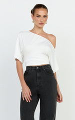 Emman Jeans - High Waisted Cotton Wide Leg Denim Jeans in Black