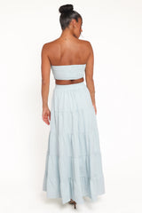 Cadence Strapless Maxi Dress - Blue