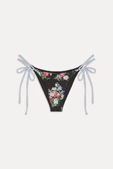 Mackenzie Satin Cheeky Bikini Bottom - Bouquet