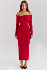 holly red cashmere blend sweater