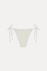 x JENNIE Mackenzie Crochet Bikini Bottom - Ivory Crochet