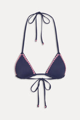 Nick String Triangle Bikini Top - Midnight Bloom