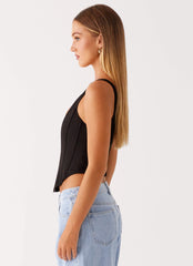 Narelle Corset Top - Black
