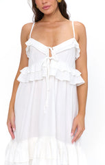 Freya Maxi Dress ~ White Voile