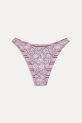Dove Reversible Satin Bikini Bottom - Pink Stripe