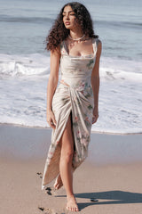 vintage floral maxi skirt