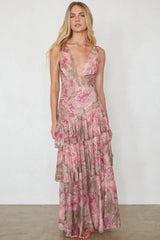 Imogen Mesh Tiered Maxi Dress