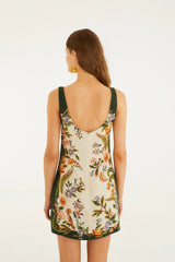 Sand Nature Square Neck Mini Dress