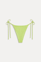 Soleil Smocked Cheeky Bikini Bottom - Sea Glass Green