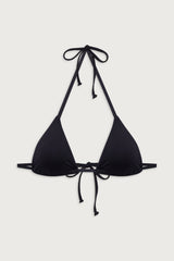 Nick String Triangle Bikini Top - Black