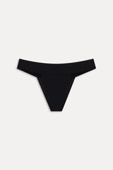 Nick Cheeky Ribbed Bikini Bottom - Black