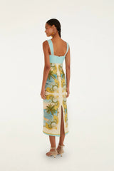 Multicolor Royal Sea Maxi Dress