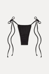 Tidal Micro String Bikini Bottom - Black